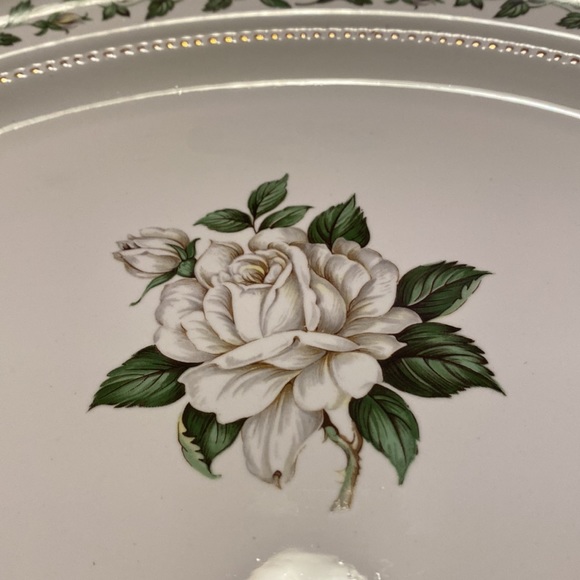 Superior Hall Quality Dinnerware Bowl & Platter Set-Cameo Rose Pattern - Picture 3 of 8